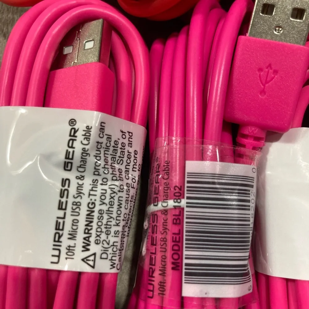 Lot of 24 Wireless Gear 10’ Micro USB Cables